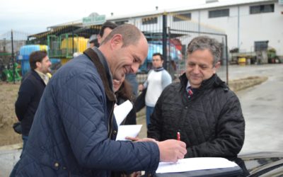 Firma del acta de replanteo e inicio de obra