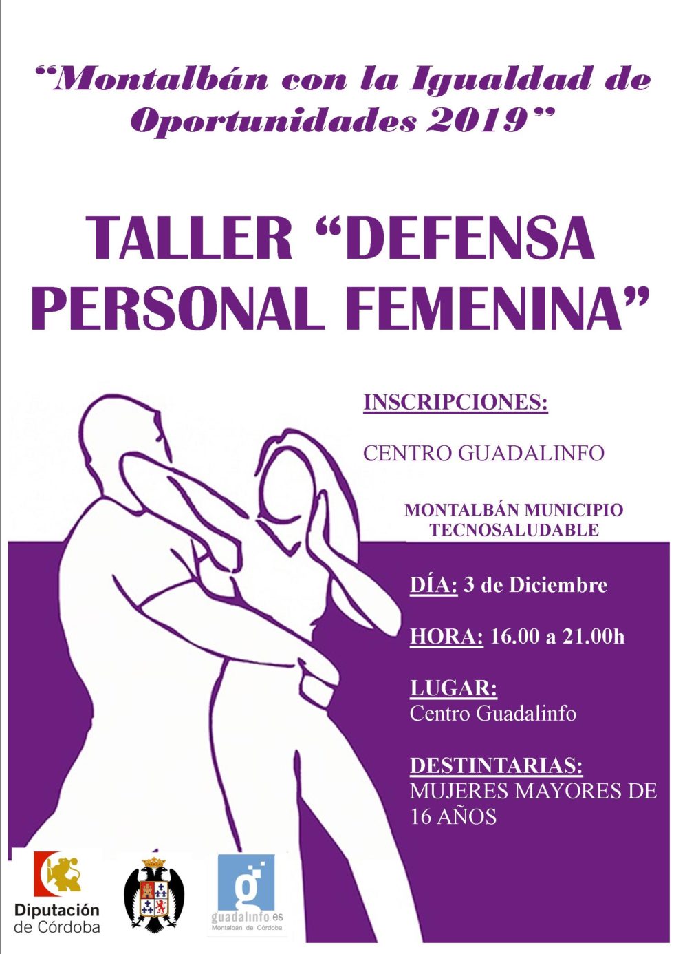 TALLER DE DEFENSA PERSONAL FEMENINA - Ayuntamiento De Montalbán De Córdoba